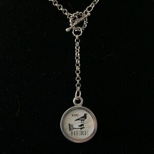 NWOT You Are Here Reversible Necklace